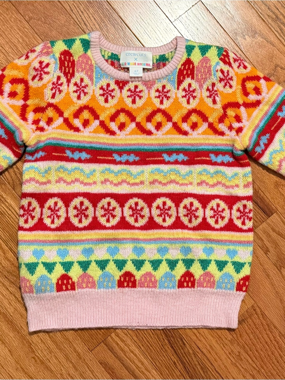 Crewcuts Multicolor Fair Isle Sweater - good condition (6/7)
